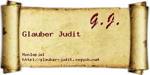 Glauber Judit névjegykártya